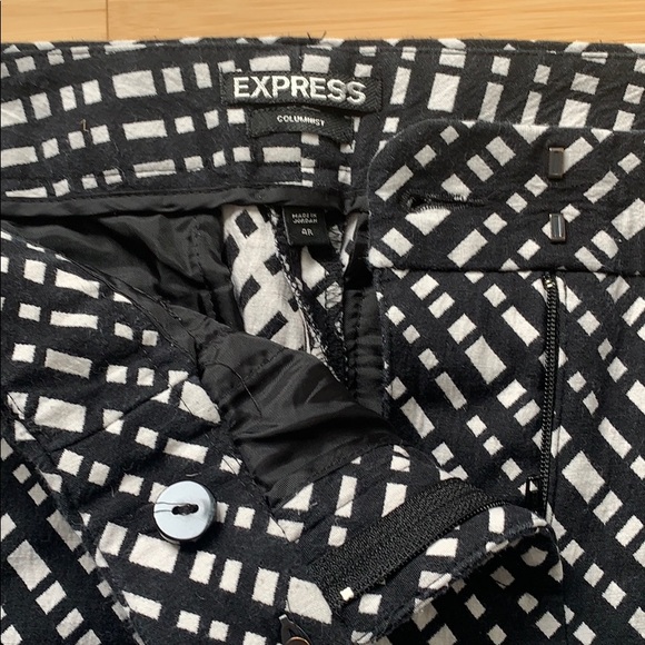 Black striped pattern Express Columnist Pants - Picture 2 of 3